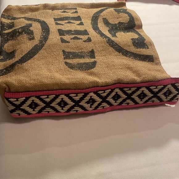 Collaboration TORY BURCH Burlap HOLT RENFREW FEED BAG Shoulder Cross Body Pink - Picture 4 of 16